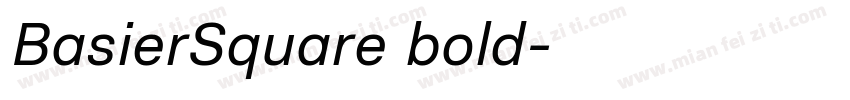 BasierSquare bold字体转换